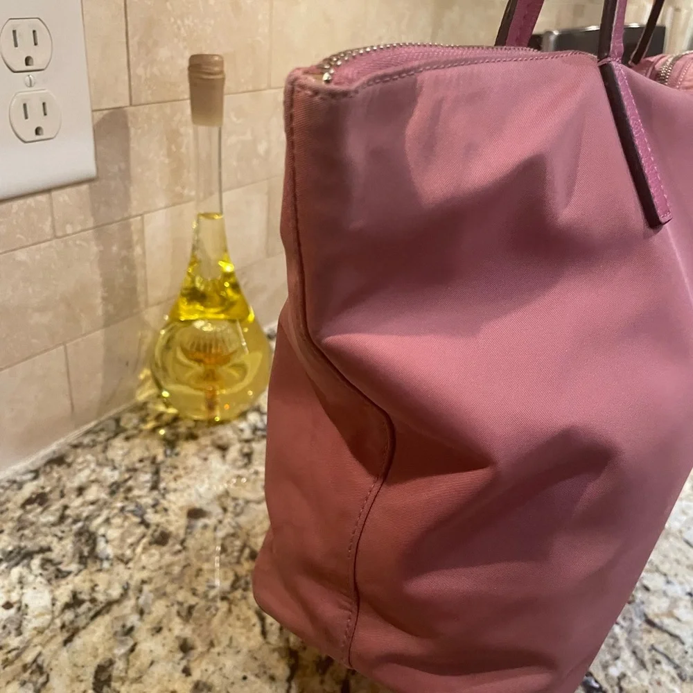 Kate Spade Medium Nylon Hayden Top d Tote, Pink, Zipper Closure - Picture 4 of 11